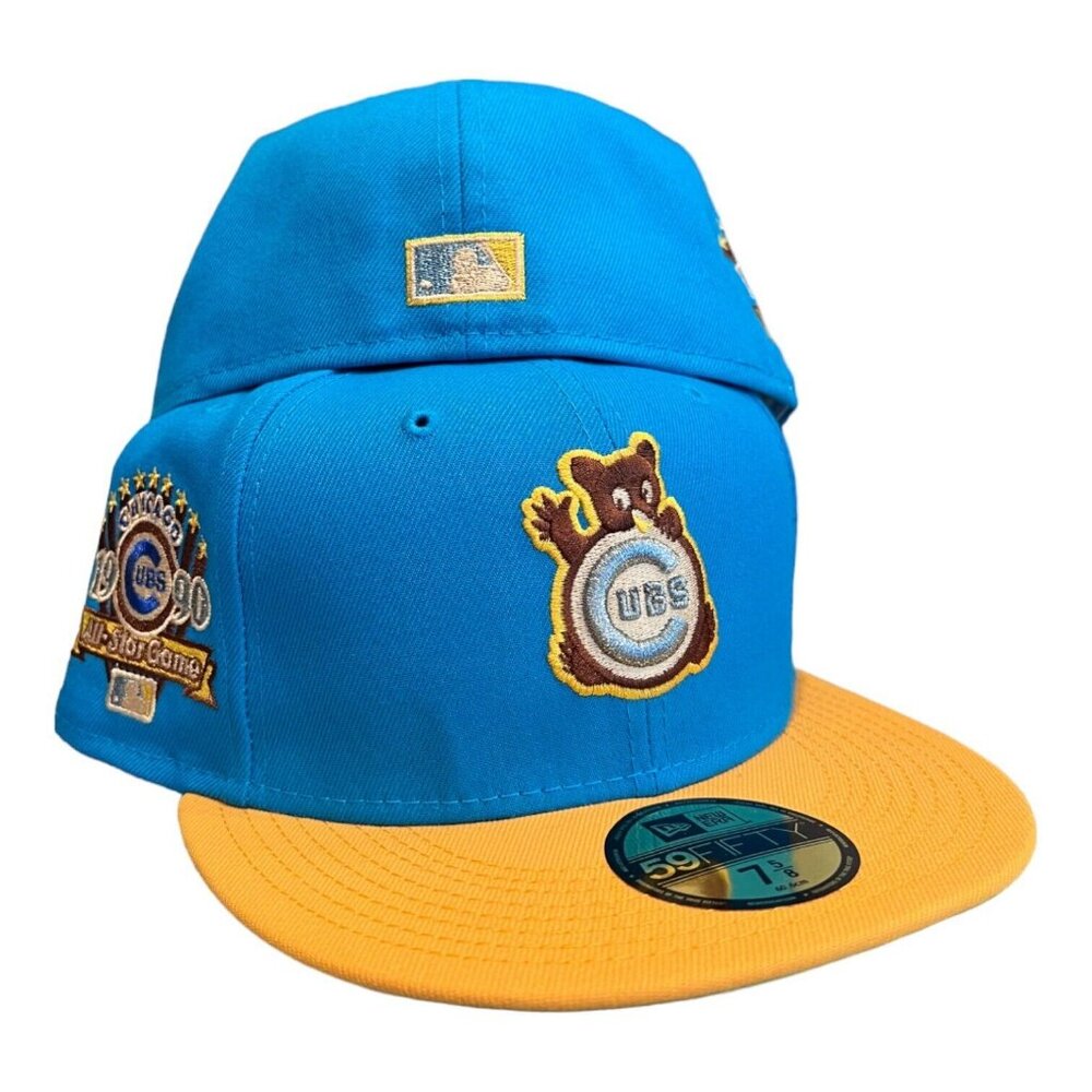 New Era Chicago Cubs 2 Tone 59FIFTY Hat Cap 1990 All Star Game Side Patch - Picture 2 of 9